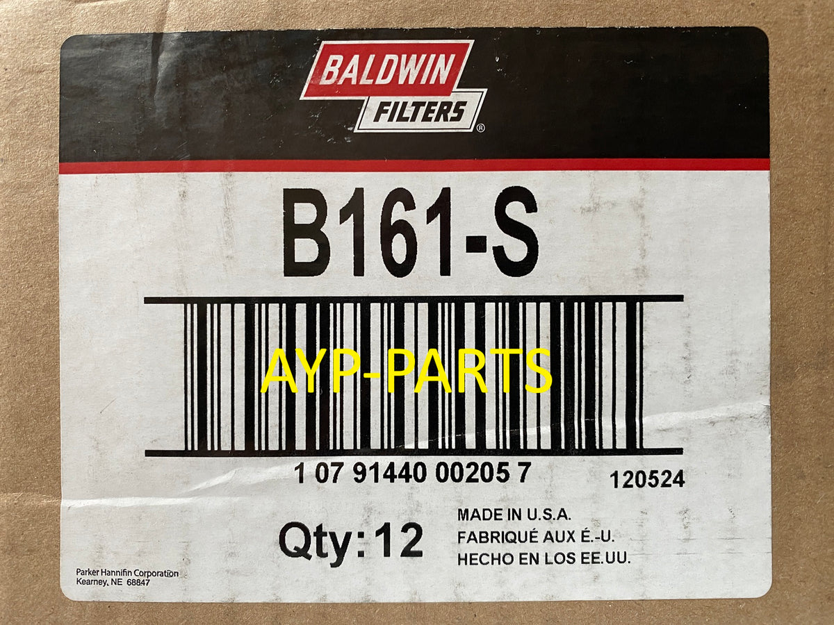 B161-S (CASE OF 12) BALDWIN OIL FILTER LF16354 for Kubota Engines