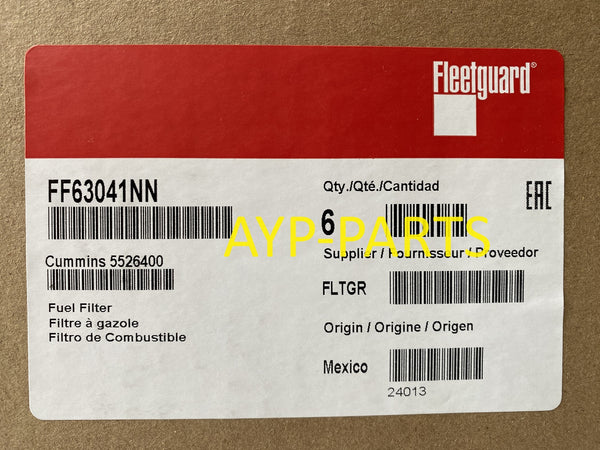 FF63041NN (CASE OF 6) FLEETGUARD FUEL FILTER BF46263 a200