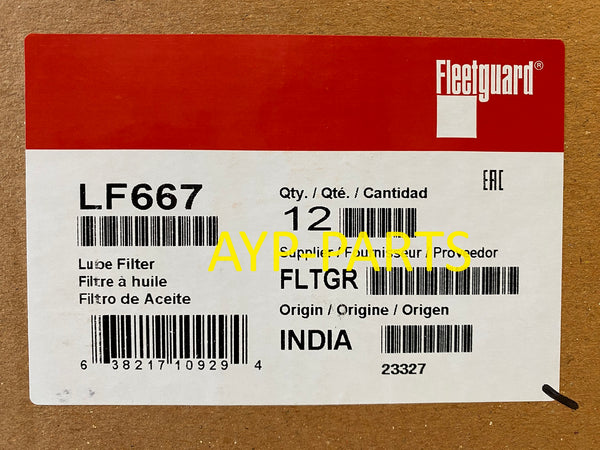 LF667 (CASE OF 12) FLEETGUARD OIL FILTER B76 a068