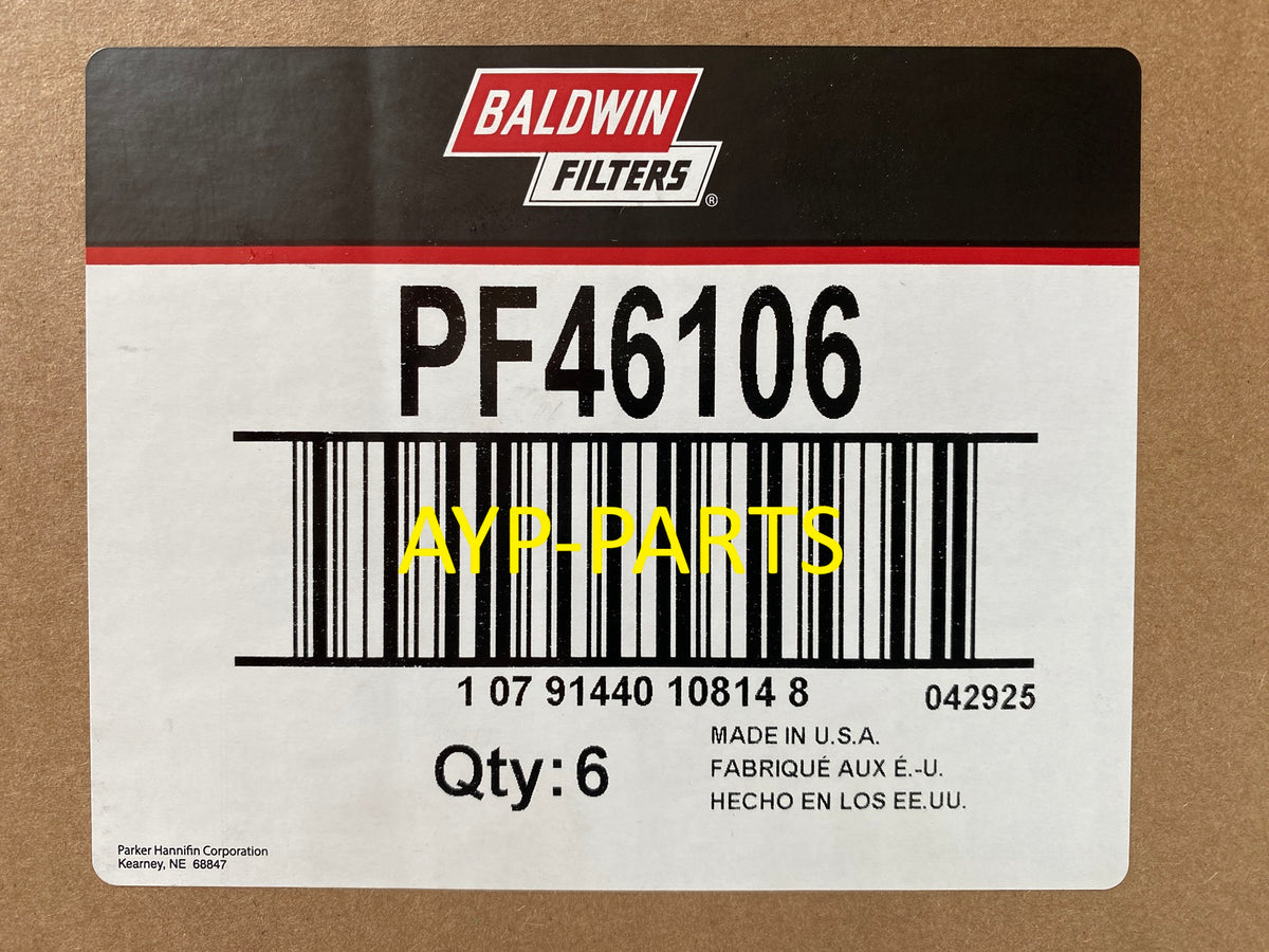 PF46106 (CASE OF 6) BALDWIN FUEL FILTER FS20260 a007 – Auto/Truckparts