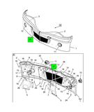 4079451C1 INTERNATIONAL FRONT BUMPER ROCKER GRILL GUARD BRACKET p020