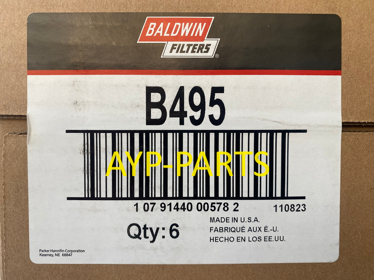 Engine Oil Filter Baldwin B495 * (6 Pack - Foto 2