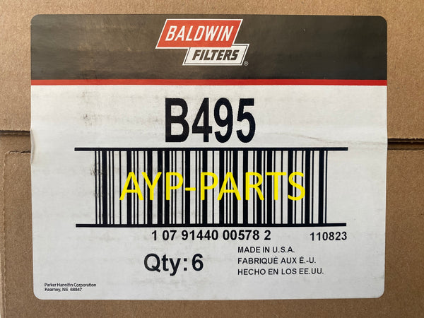 B495 (CASE OF 6) BALDWIN OIL FILTER LF3620 Detroit Diesel Series 50 & 60 Engine a036
