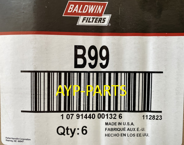 B99 (CASE OF 6) BALDWIN OIL FILTER LF691A Caterpillar Demag a374