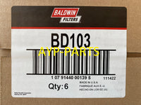 BD103 (CASE OF 6) BALDWIN OIL FILTER LF3000 a587