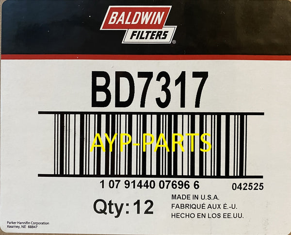BD7317 (CASE OF 12) BALDWIN OIL FILTER LF9028 Carrier Hyundai, a443