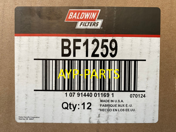 BF1259 (CASE OF 12) BALDWIN FUEL FILTER FS1000 Caterpillar Cummins Celect Engines a217