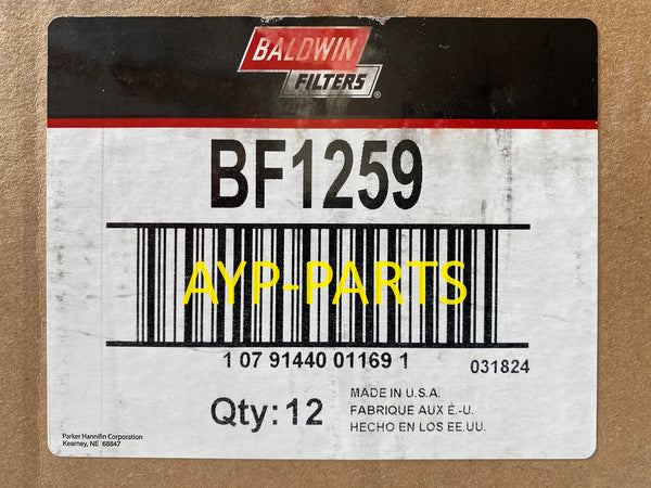 BF1259 (CASE OF 12) BALDWIN FUEL FILTER FS1000 Caterpillar Cummins Celect Engines a217