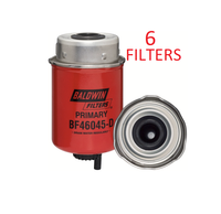 BF46045-D (6 PACK) BALDWIN FUEL FILTER FS20074 John Deere 4.5L Tractors a640