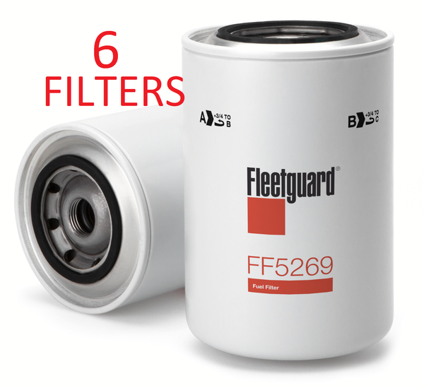 Ff5259 FF5269 (6 PACK) FLEETGUARD FUEL FILTER BF7629 for Detroit Diesel Engin ...