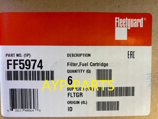 FF5974 (CASE OF 6) FLEETGUARD FUEL FILTER Hino a699