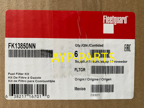 FK13850NN (CASE OF 6) FLEETGUARD FUEL FILTER PF9908-KIT a225
