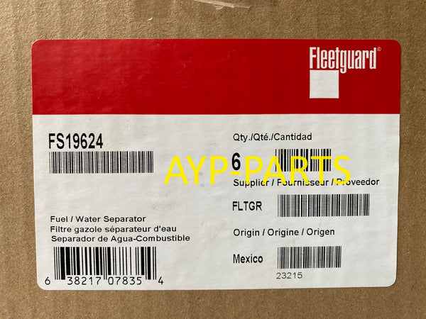 FS19624 (CASE OF 6) FLEETGUARD FUEL FILTER PF7748 a038