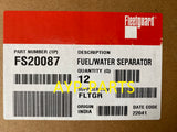FS20087 (CASE OF 12) FLEETGUARD FUEL FILTER PF7986 Caterpillar CT660 Maxxforce 11 13 N13 a182