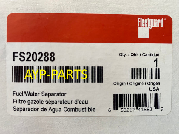 FS20288 FLEETGUARD FUEL FILTER BF46169-O a399