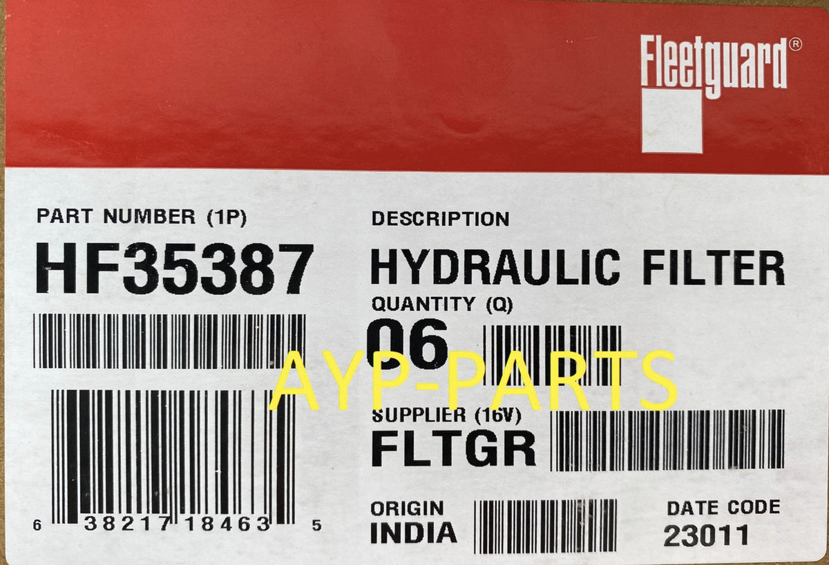HF35387 (CASE OF 6) FLEETGUARD POWER STEERING HYDRAULIC FILTER PT23629 ...