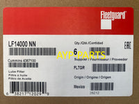 LF14000NN (CASE OF 6) FLEETGUARD OIL FILTER BD50000 Cummins ISX ISM QSX QSM a081