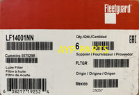 LF14001NN (CASE OF 6) FLEETGUARD OIL FILTER B40145 CUMMINS ISX ISM QSX QSM ENGINES a010