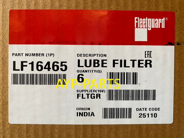 LF16465 (CASE OF 6) FLEETGUARD OIL FILTER B40153 for Mack & Volvo VN VNL VNR a579