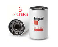 LF3630 (6 PACK) FLEETGUARD OIL FILTER B7039 Ford IHC Trucks w/7.3L Turbo Diesel a166