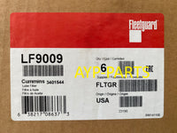 LF9009 (CASE OF 6) FLEETGUARD OIL FILTER BD7309 Cummins Case Kobelco Komatsu IHC Volvo a183