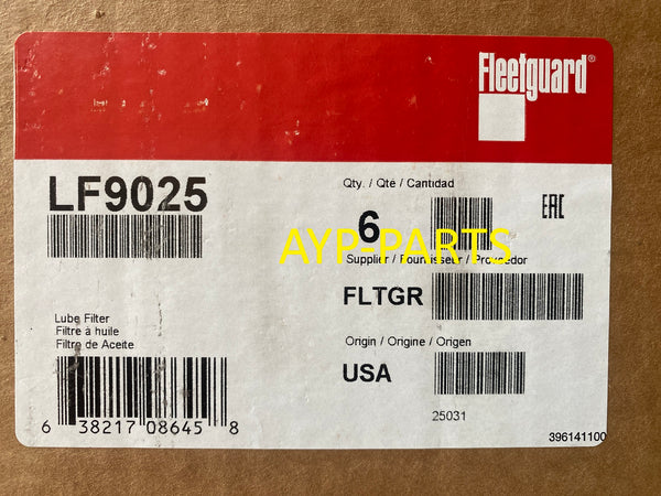LF9025 (CASE OF 6) FLEETGUARD OIL FILTER BD7250 DT466E DT570 HT570 Maxxforce a097