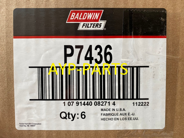 P7436 (CASE OF 6) BALDWIN OIL FILTER WITH CAP LF16166 a518