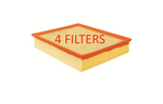 PA4113 (4 PACK) BALDWIN AIR FILTER AF25757 a791