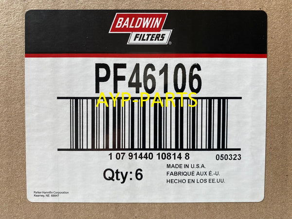 PF46106 (CASE OF 6) BALDWIN FUEL FILTER a007