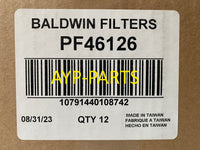 PF46126 (CASE OF 12) BALDWIN FUEL FILTER FF5995 for GM 6.6L and 3.0L Diesel a755