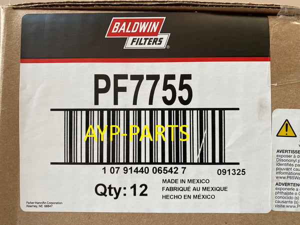 PF7755 (CASE OF 12) BALDWIN FUEL FILTER FS19729 a741