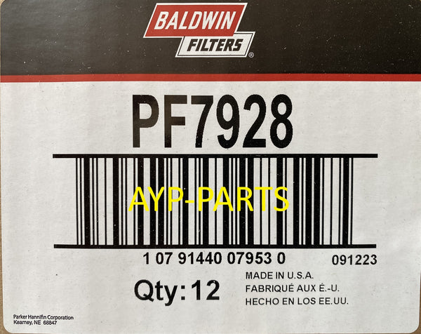 PF7928 (CASE OF 12) BALDWIN FUEL FILTER FS19763 For Cummins Hitachi IHC Navistar a174