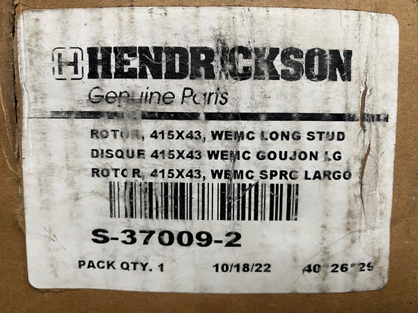 S-37009-2 HENDRICKSON Disc Brake Rotor Hub with Long Studs p002