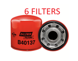 B40137 (CASE OF 6) BALDWIN OIL FILTER LF17537 Isuzu FTR NPR NPR-HD NPR-XD NQR NRR a332