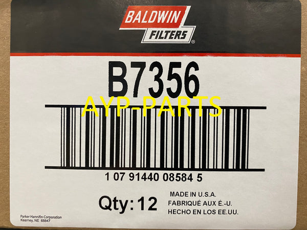 B7356 (CASE OF 12) BALDWIN OIL FILTER a524