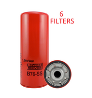 B76-SS (6 PACK) BALDWIN OIL FILTER LF667 Upgrade version of B76 a409
