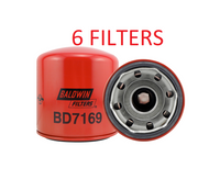 BD7169 (CASE OF 6) BALDWIN OIL FILTER LF3854 Chevrolet GMC Isuzu Tiltcab a062