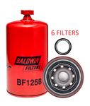 BF1258 (6 PACK) BALDWIN FUEL FILTER FS1001 for Cummins N14 Plus Engines a178