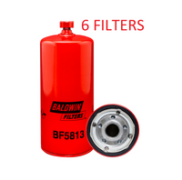 BF5813 (6 PACK) BALDWIN FUEL FILTER FS19513 FS20163 Caterpillar Detroit Diesel Freightliner a354