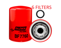 BF7760 (6 PACK) BALDWIN FUEL FILTER FF2203 for Kenworth & Peterbilt ISX Engines a565