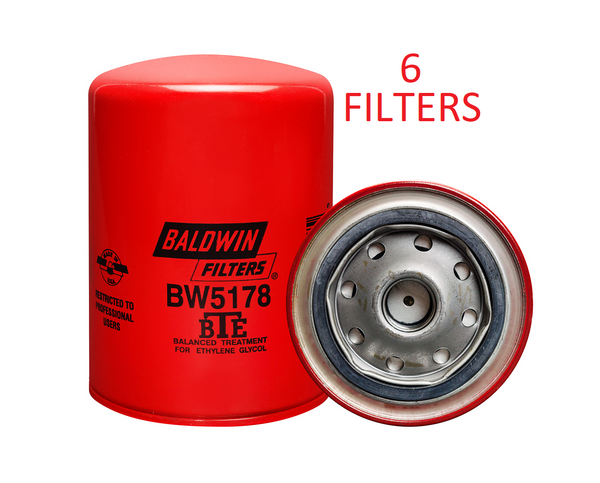 BW5178 (6 PACK) BALDWIN COOLANT FILTER WF2015 a173