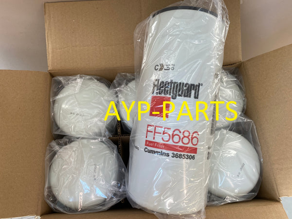 FF5686 (CASE OF 6) FLEETGUARD FUEL FILTER BF9860 Cummins ISX 15L QSX15 ...