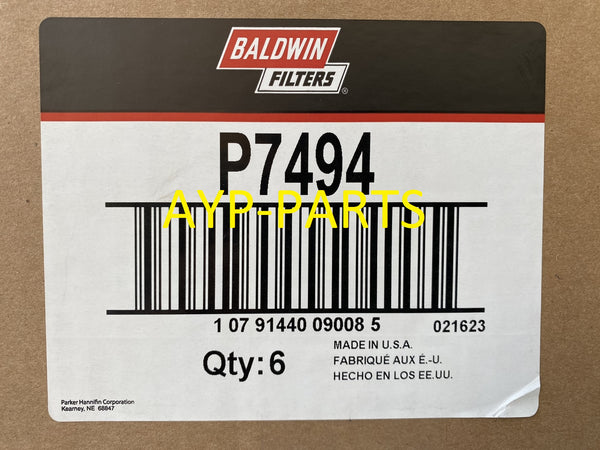 P7494 (CASE OF 6) BALDWIN OIL FILTER LF17549 for MaxxForce 11 & 13 Engines a349