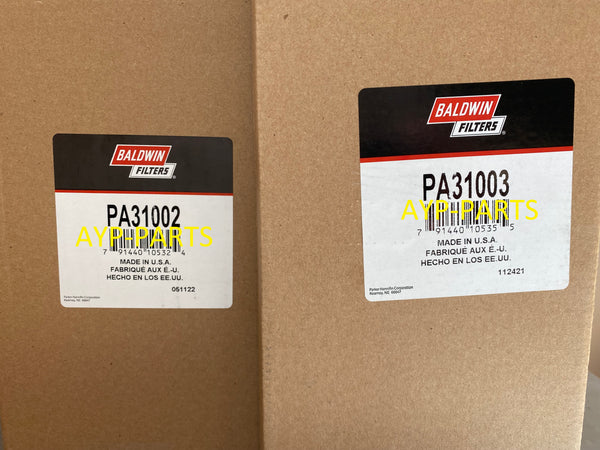 PA31002 & PA31003 BALDWIN AIR FILTER SET AF55014 AF55308 Cummins QSB QSL QSX a559